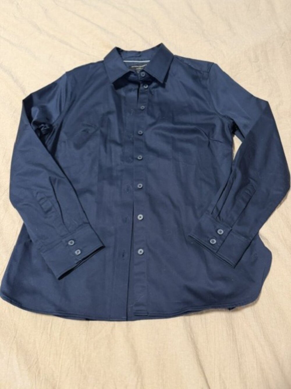 Banana Republic cotton Women's Dark Blue button down Shirt P4 - Picture 2 of 7